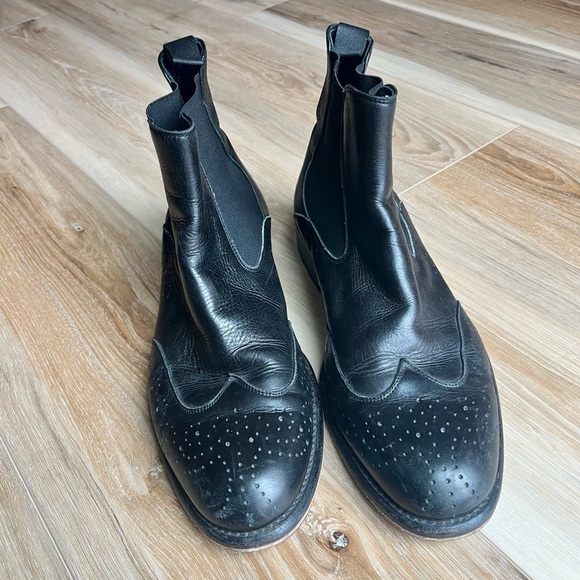 Stefano Castelli Vero Cuoio Fine Italian Leather Black Men’s Pull On Boot Sz 9.5 - Picture 3 of 15